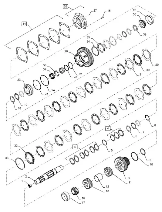 1286069C1 - Шайба 0,3мм толщ. фланца вала промежут. КПП диап. TGT8./Mg.